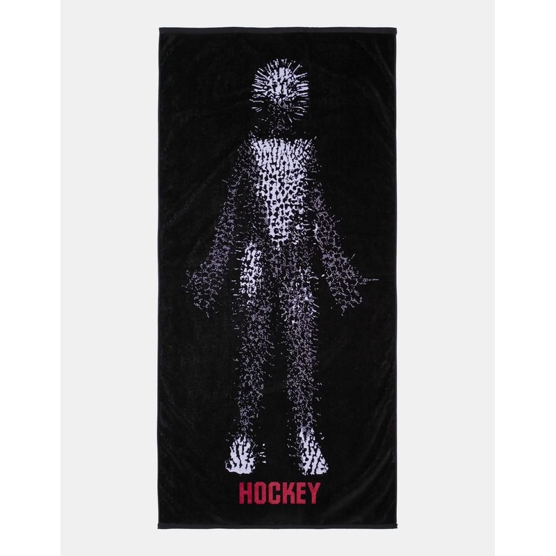 Hockey Newborn Heavyweight Beach Towel – Black