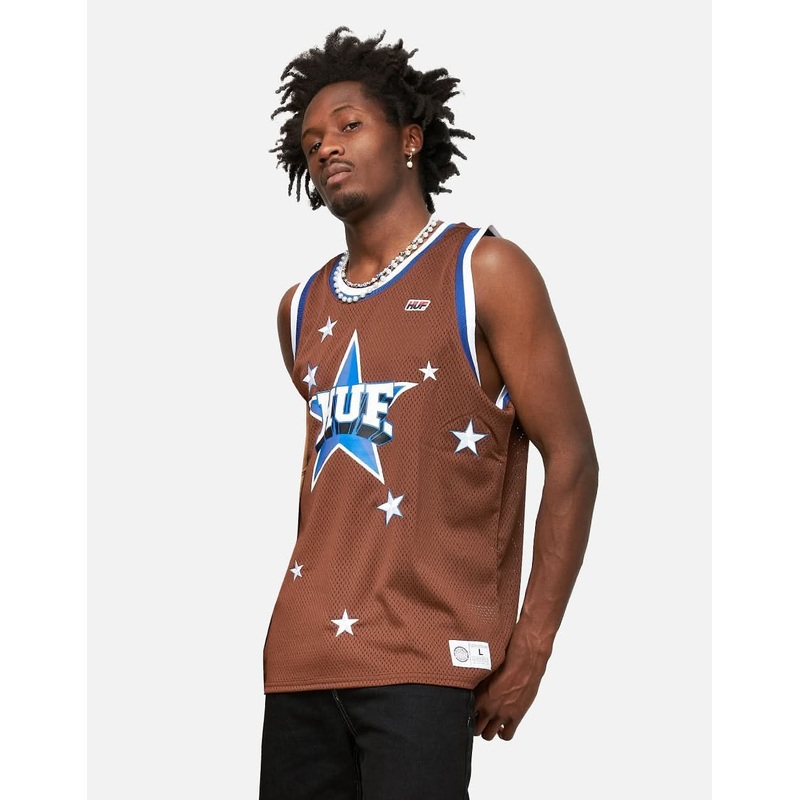 HUF All Star Basketball Jersey – Brown