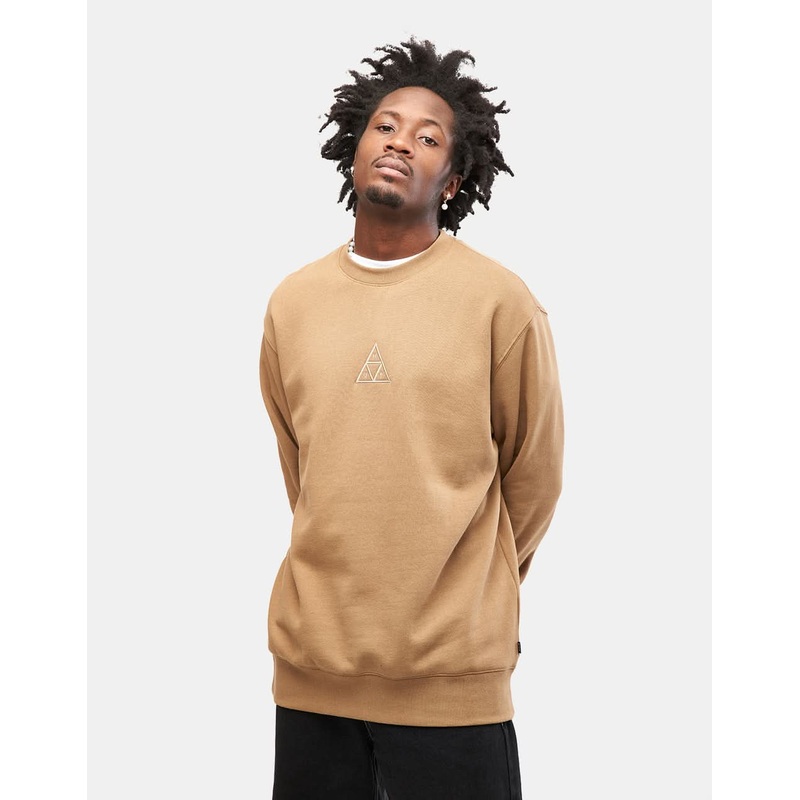 HUF Triple Triangle Crewneck – Camel