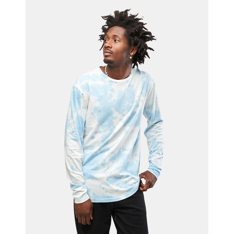 Route One Organic Tie Dye Long Sleeve T-Shirt – Sky Blue