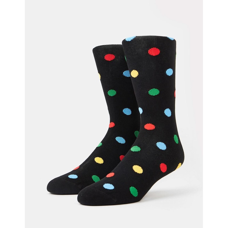 Route One Polka Dot Socks – Black