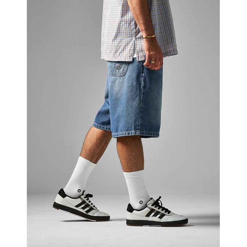 Route One Super Baggy Jorts – Washed Blue