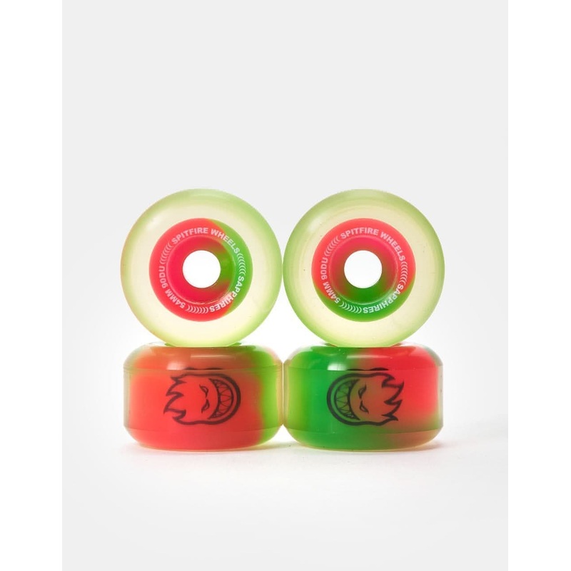 Spitfire Sapphire Radial 90D Skateboard Wheels – Pink/Green