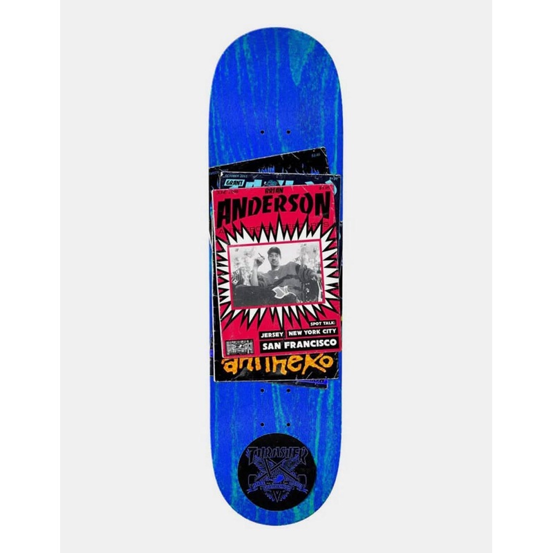 Thrasher x Anti Hero BA Covers Skateboard Deck – 9″