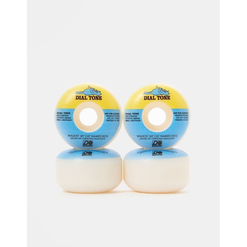 Dial Tone Maalouf Blue Cat Standard 99a Skateboard Wheels – 53mm