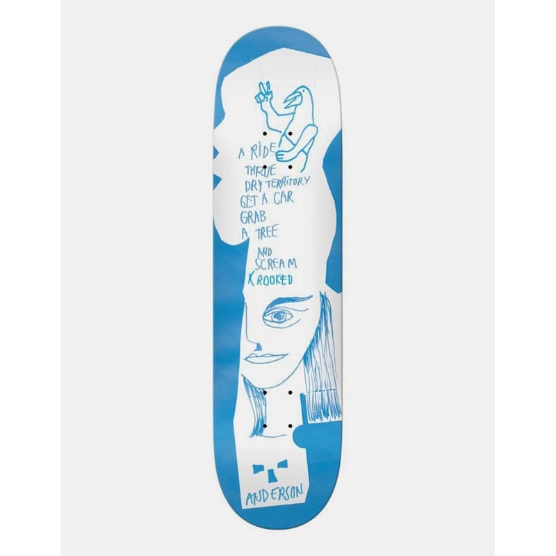 Krooked Manderson Territory Skateboard Deck – 8.12″
