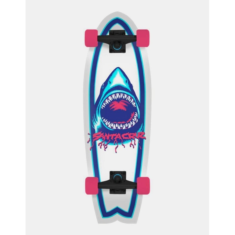Santa Cruz Speed Wheels Shark Cruiser Skateboard – 8.81″ x 27.69″