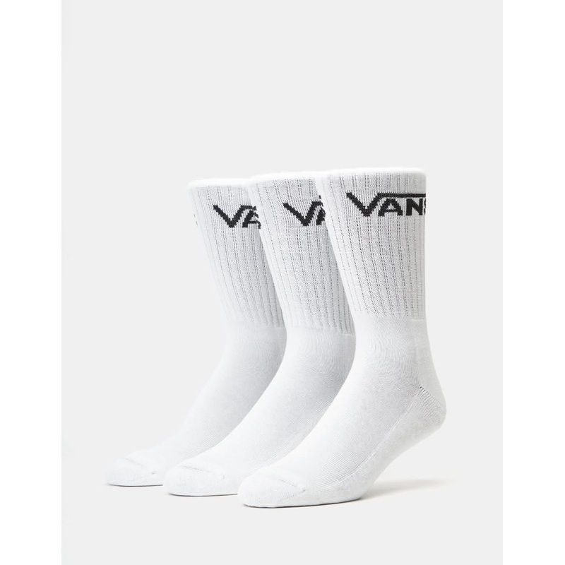 Vans Classic Crew 3 Pack Socks – White