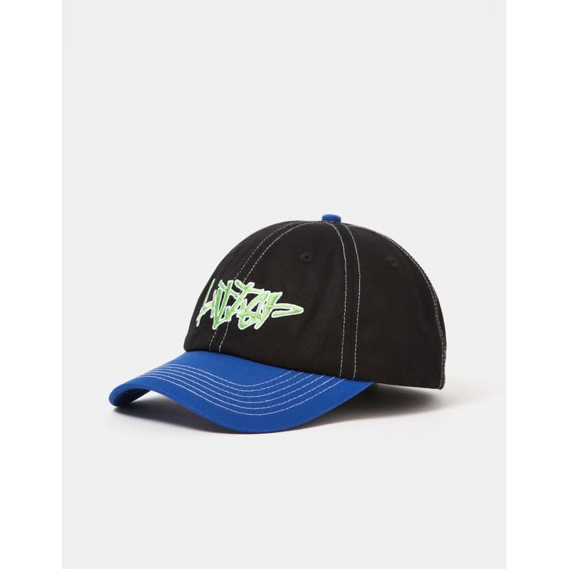 Butter Goods Scratch 6 Panel Cap – Black/Royal Blue