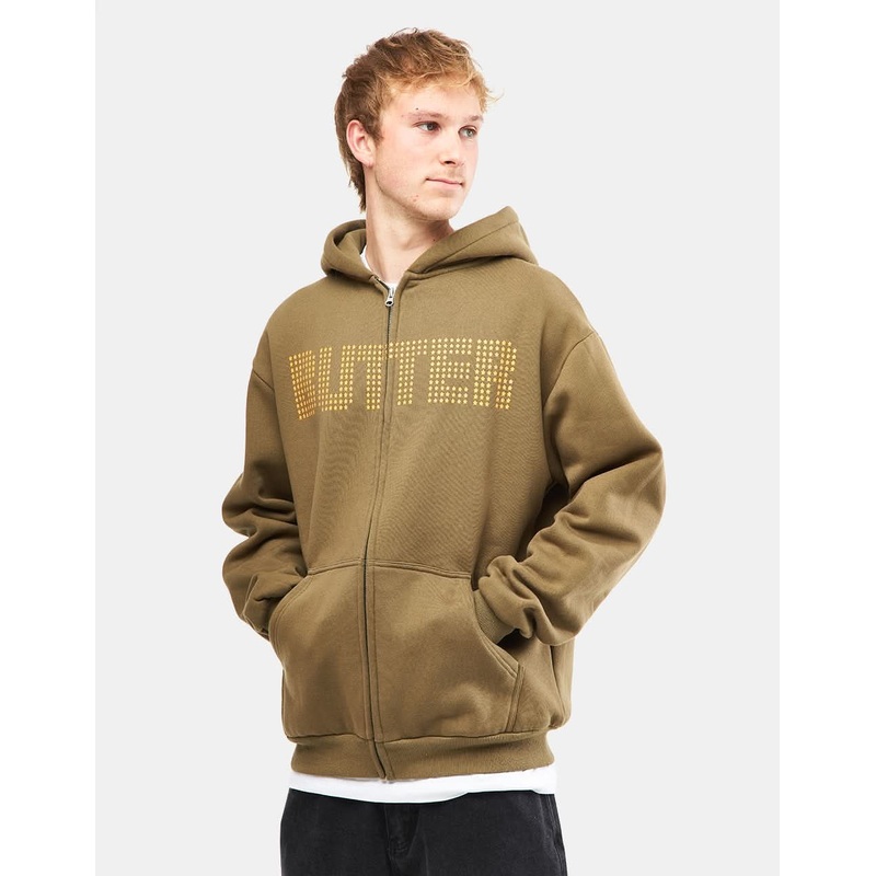 Butter Goods Stars Zip-Thru Hoodie – Army