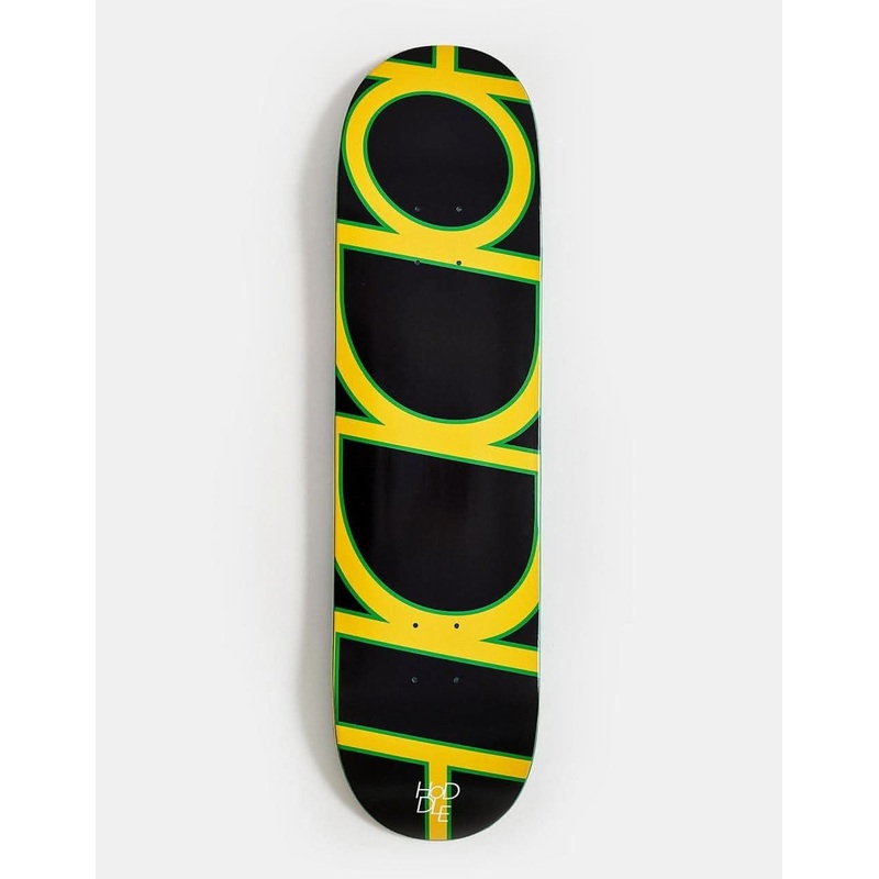 Hoddle Logo Skateboard Deck – Black/Yellow/Green