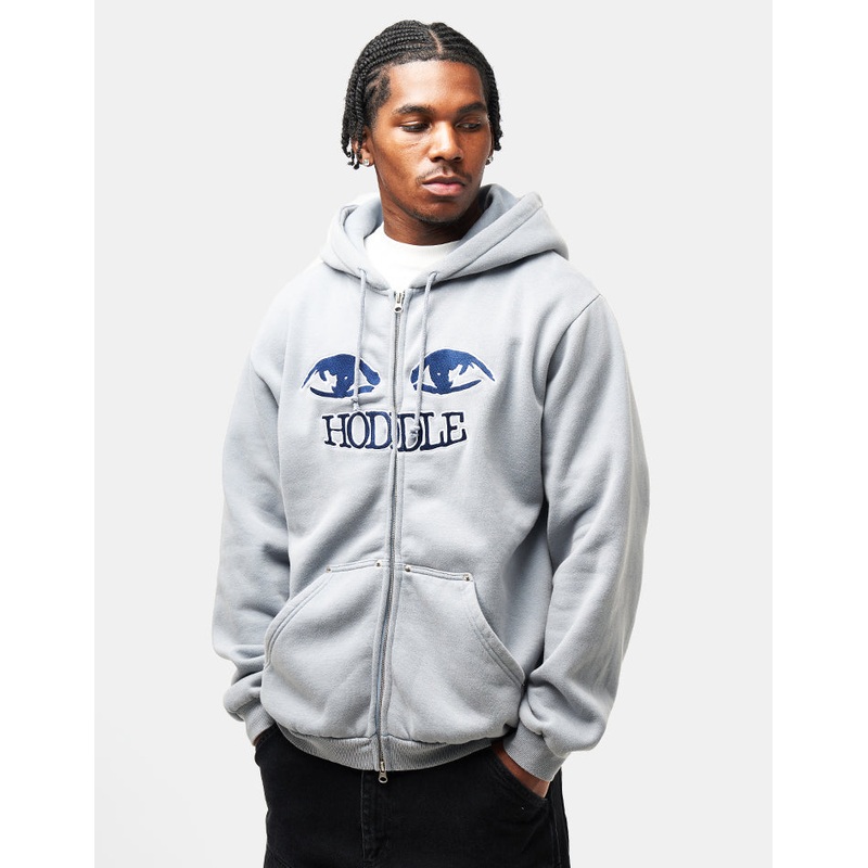 Hoddle Watcher Zip Hoodie – Over Dye/Baby Blue