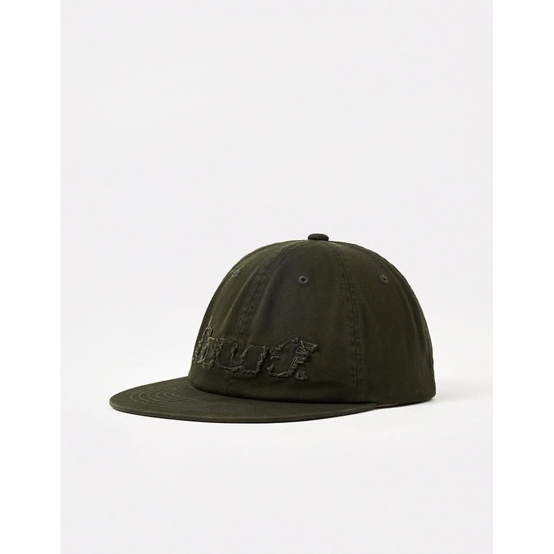 HUF Distressed Logo 5 Panel Cap – Hunter Green