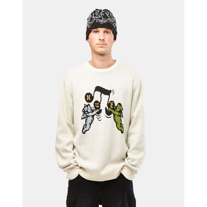 HUF Song Intarsia Sweater – Linen