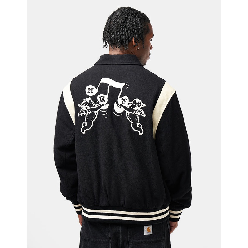 HUF Song Varsity Jacket – Black
