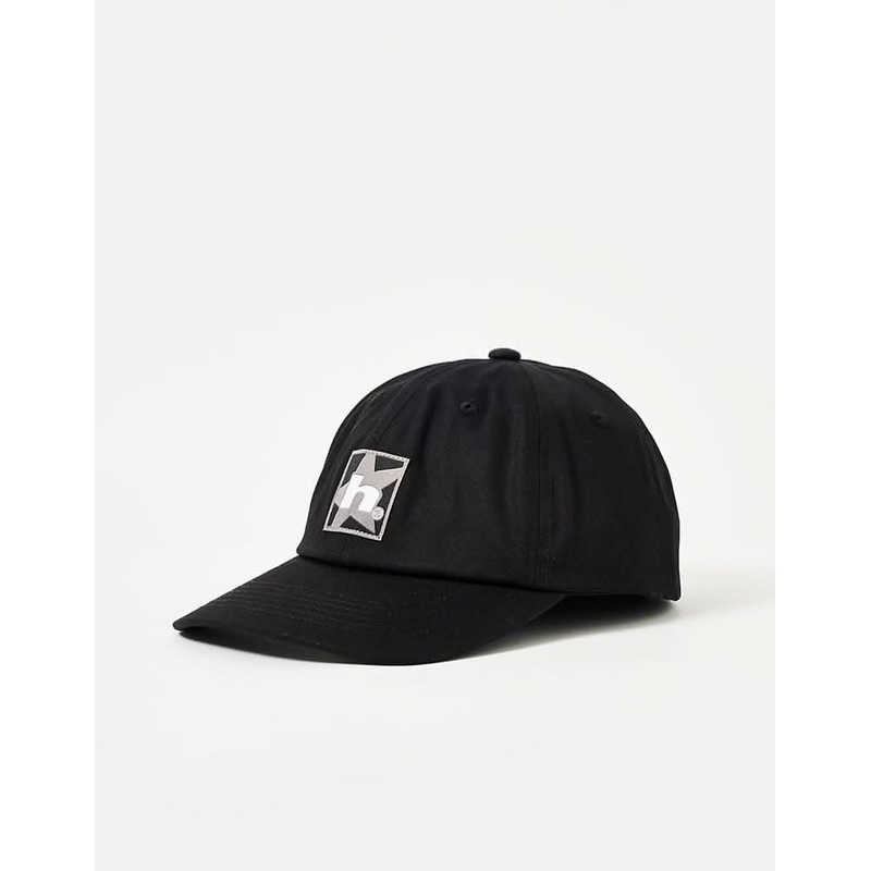 HUF Star Box Logo 6 Panel Curved Visor Cap – Black