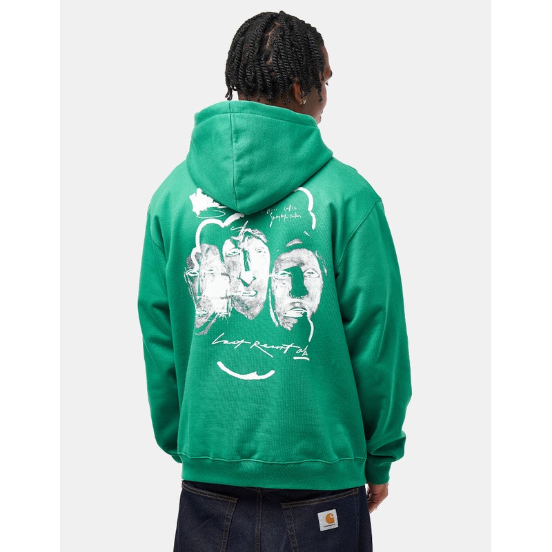 Last Resort AB x Julian Smith Heads Pullover Hoodie – Kelly Green/White