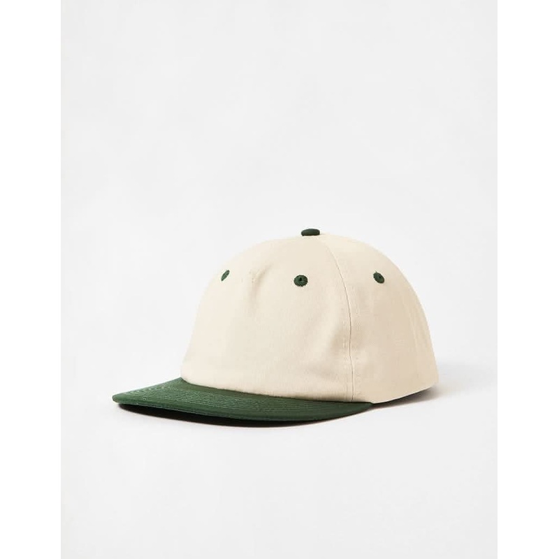 Route One Unstructured Strapback Cap – Natural/Forest Green