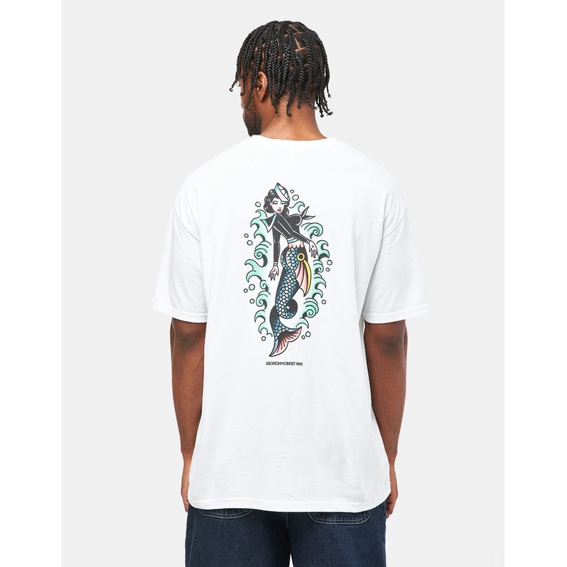5boro NYC x Steve Boltz Brooklyn Mermaid T-Shirt – White