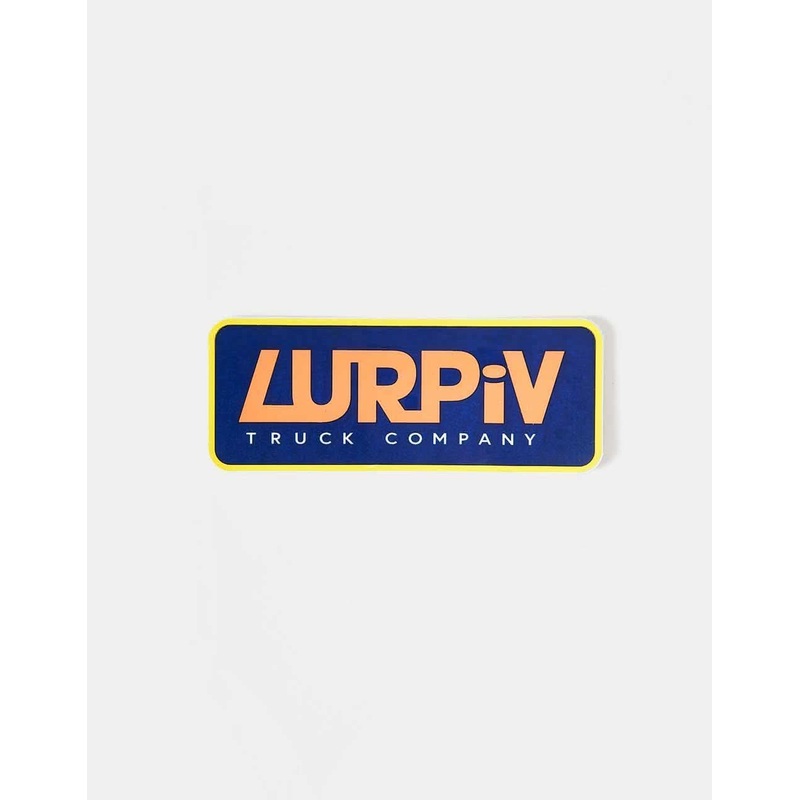 Lurpiv Plate Logo Sticker – Purple/Salmon