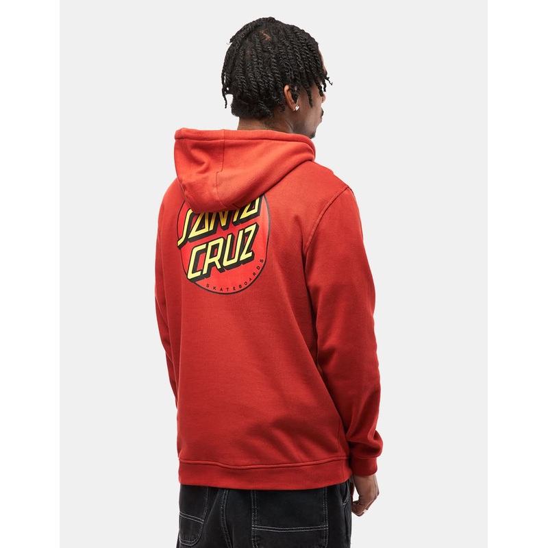 Santa Cruz Classic Dot Chest Pullover Hoodie – Dark Rust