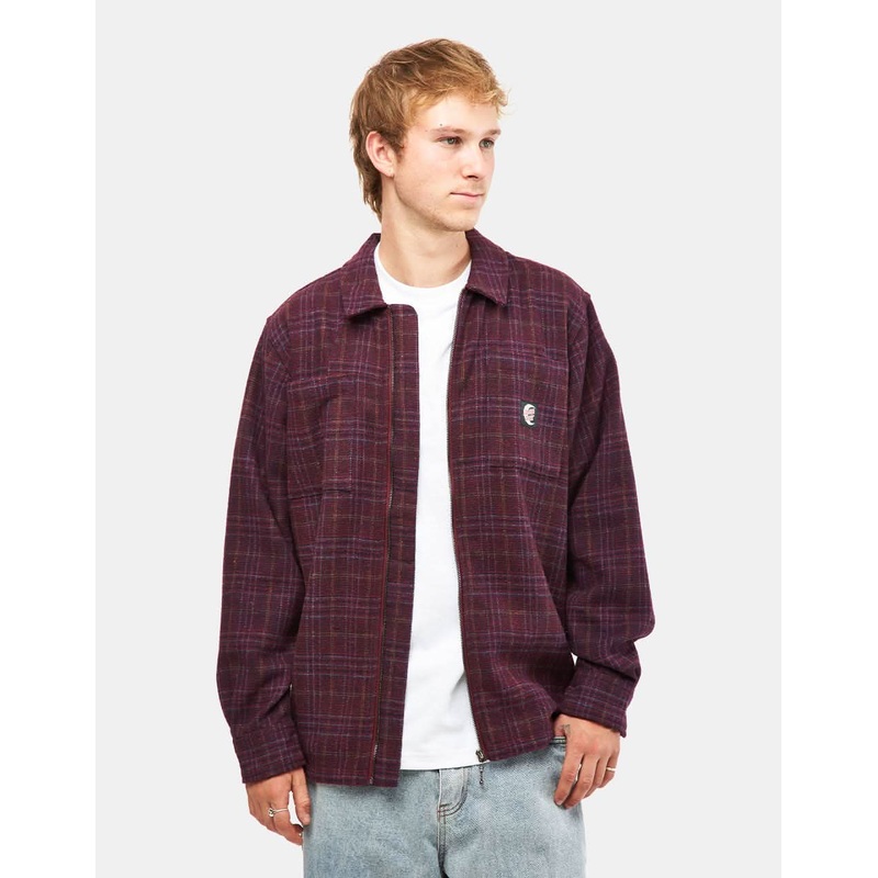 Santa Cruz Crescent Shirt – Maroon Check