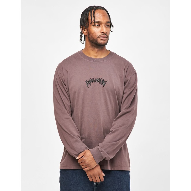 Welcome Barb Garment-Dyed L/S T-Shirt – Raisin
