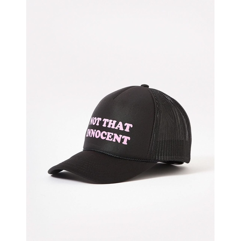 Welcome x Britney Spears Innocent Puff-Print Trucker Cap – Black