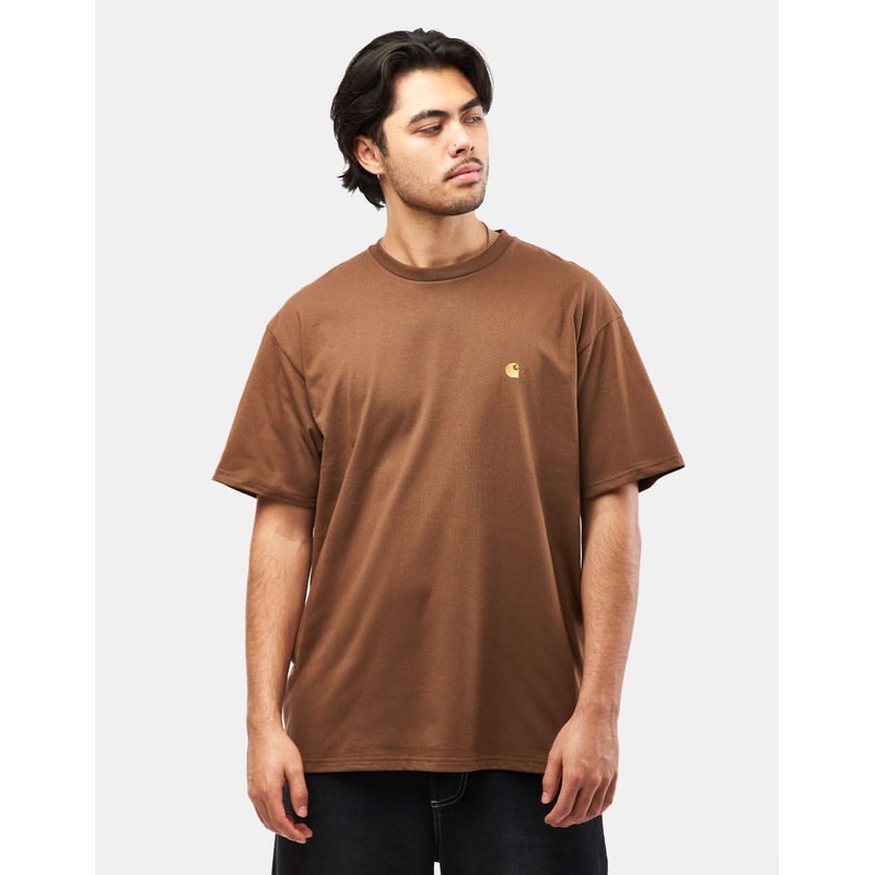 Carhartt WIP S/S Chase T-Shirt – Chocolate/Gold