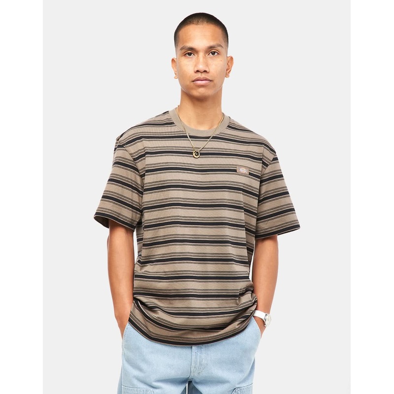 Dickies Stevensville Stripe T-Shirt – Mushroom