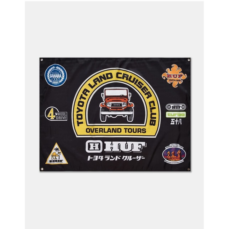 HUF x Toyota Land Cruiser Overland Touring Banner – Black