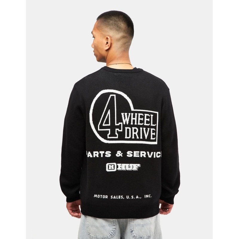 HUF x Toyota Land Cruiser Parts & Service Sweater – Black