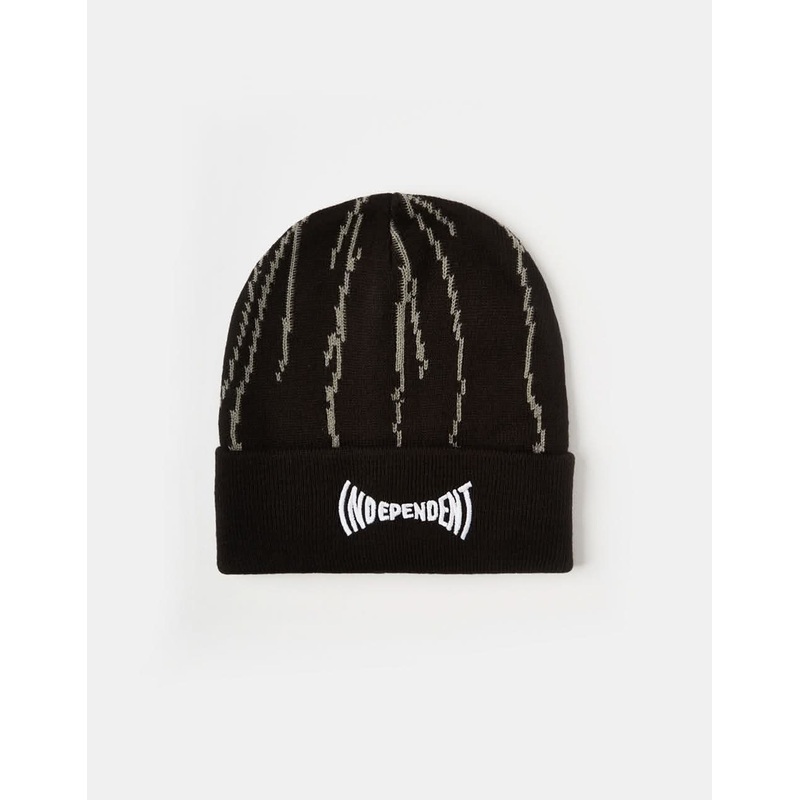 Independent Lightning Stripe Beanie – Black Lightning Stripe