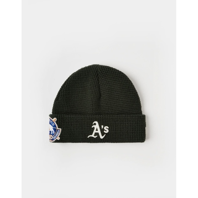 New Era Short Cuff Oakland Athletics Beanie – Dark Green