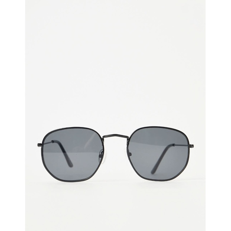 Route One Hex Sunglasses – Black (Black Lens)