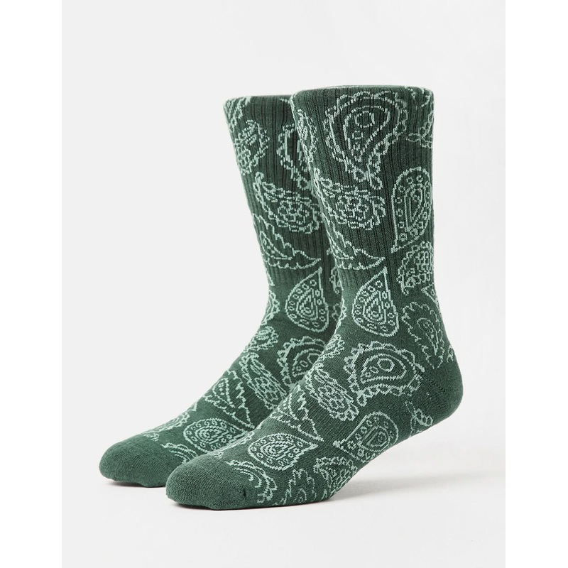 Route One Paisley Crew Socks – Dark Teal