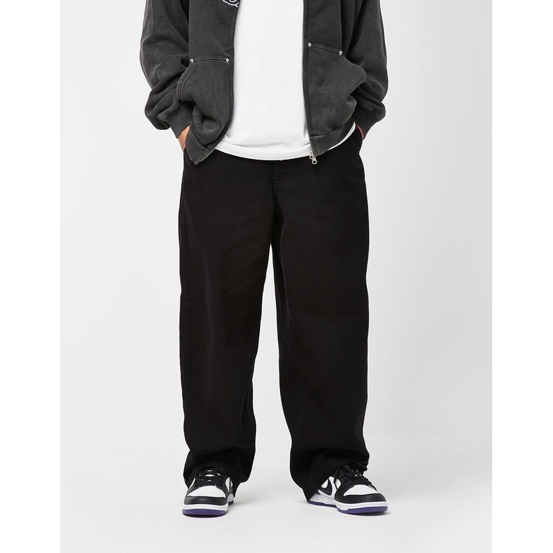 Route One Super Baggy Canvas Pant – Black