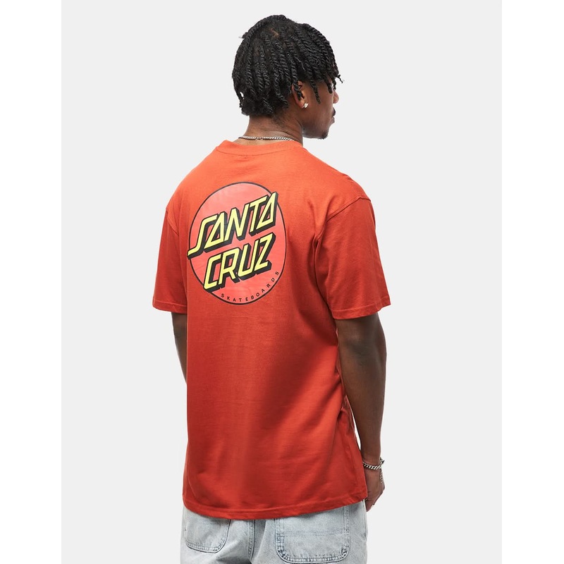 Santa Cruz Classic Dot Chest T-Shirt – Dark Rust