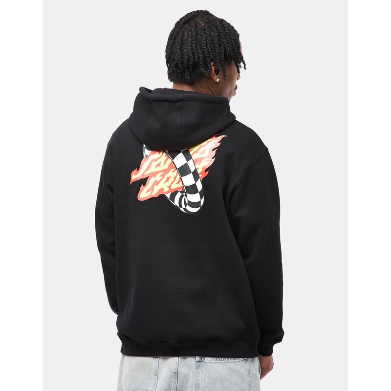 Santa Cruz Goal Flame Pullover Hoodie – Black