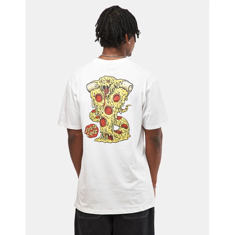 Santa Cruz Pizza Snake UK EXCLUSIVE T- Shirt – White