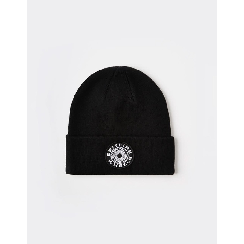 Spitfire Classic ’87 Swirl Patch Cuff Beanie – Black/White