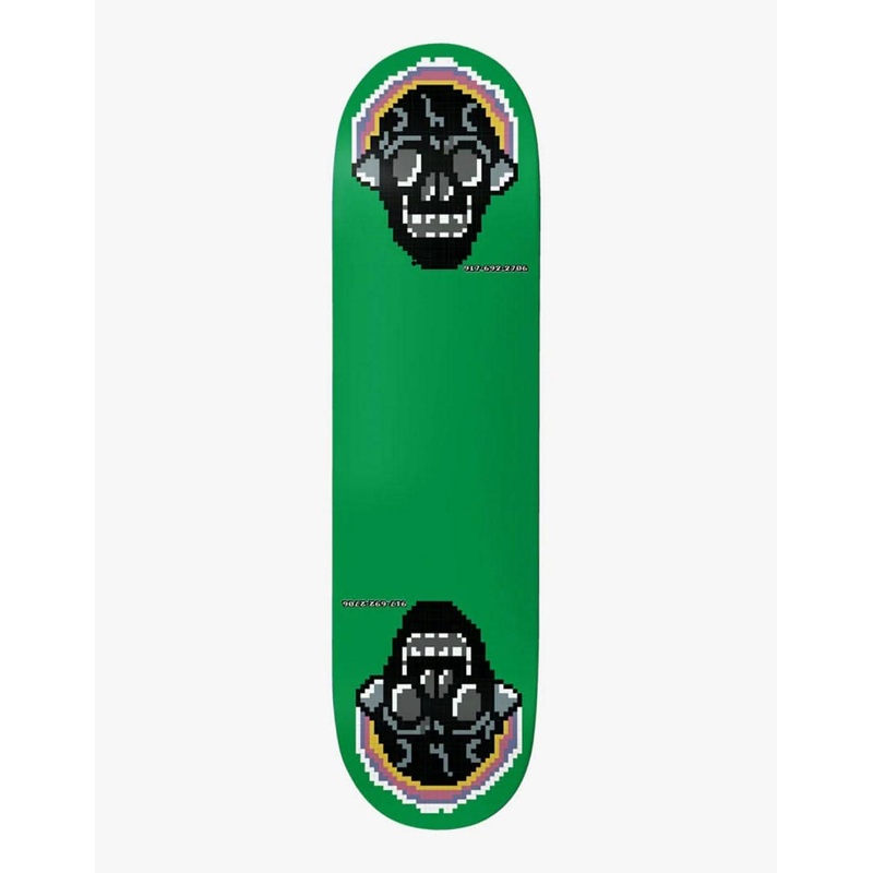 Call Me 917 Green Skull Skateboard Deck – 8.0″