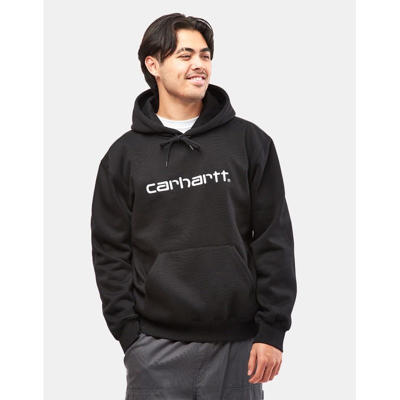 Carhartt WIP Hooded Carhartt Sweatshirt – Black/White