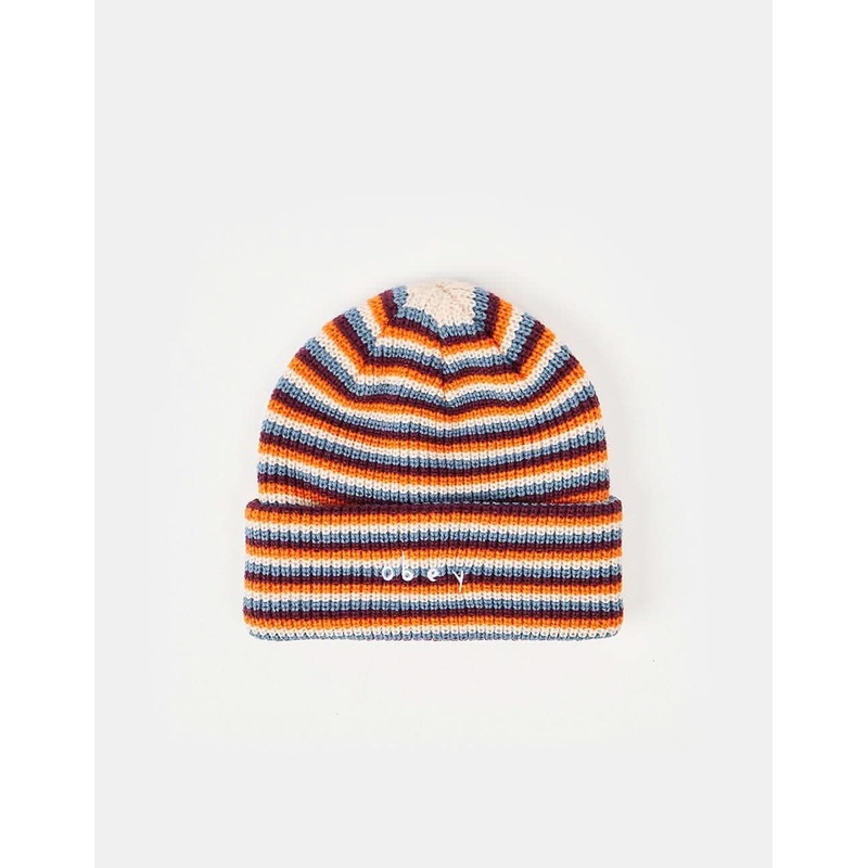 Obey Complex Beanie – Beetroot Multi