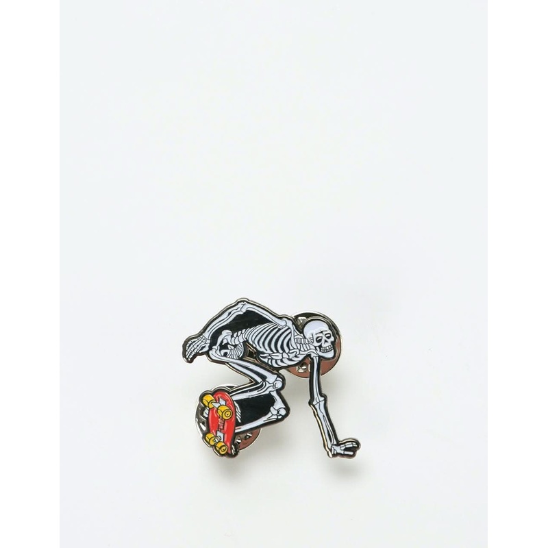 Powell Peralta Skateboard Skeleton Lapel Pin – Multi
