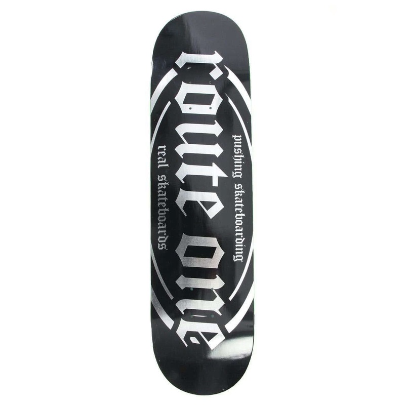 Real x Route One Pushing Logo Skateboard Deck – 8.25″