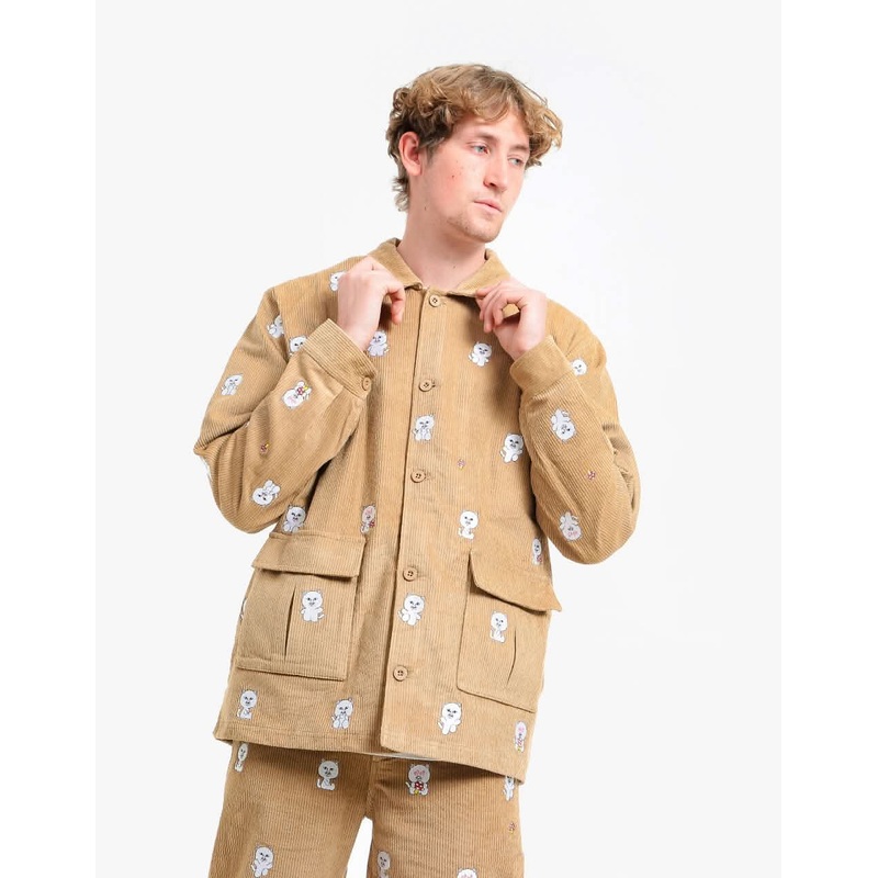 RIPNDIP Hello Nermy Cord Jacket – Tan
