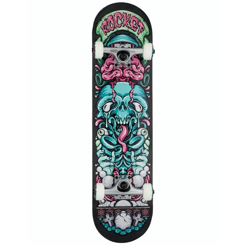 Rocket Bones Pile-Up Complete Skateboard – 7.75″