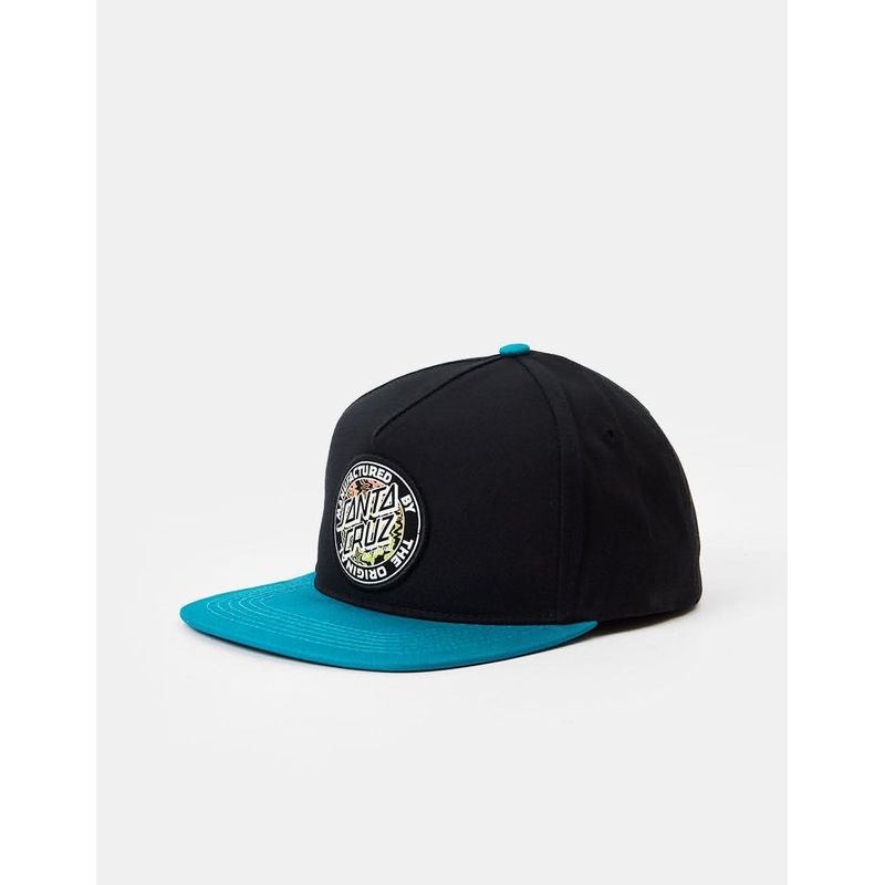 Santa Cruz Acidic MFG Dot Snapback Cap – Black/Verdegris