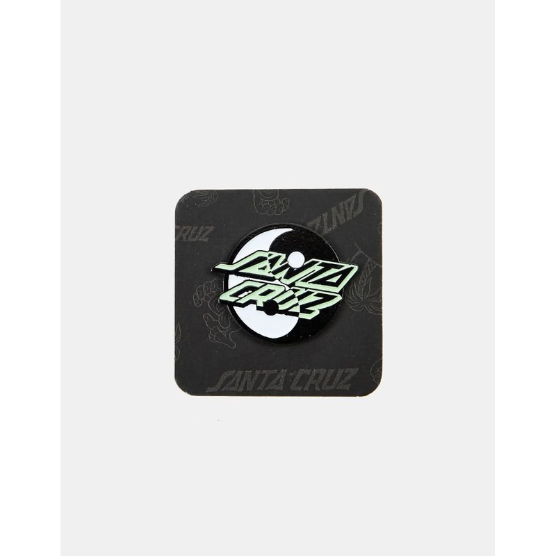 Santa Cruz Yin Yang Dot Pin Badge – Black/White